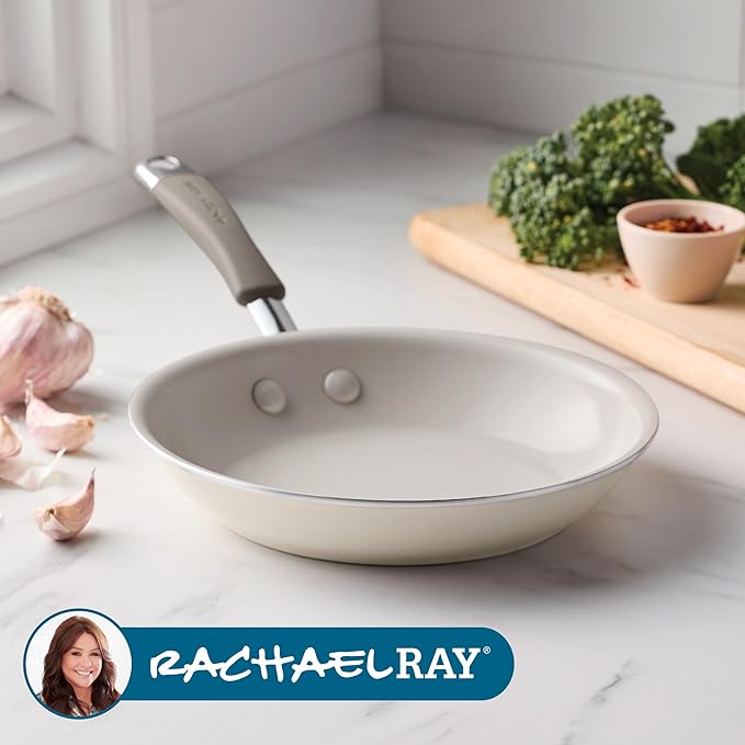Rachael Ray Cucina Ceramic Nonstick Frying Pan/Skillet, 8.5 Inch Non Stick Open - Image 7