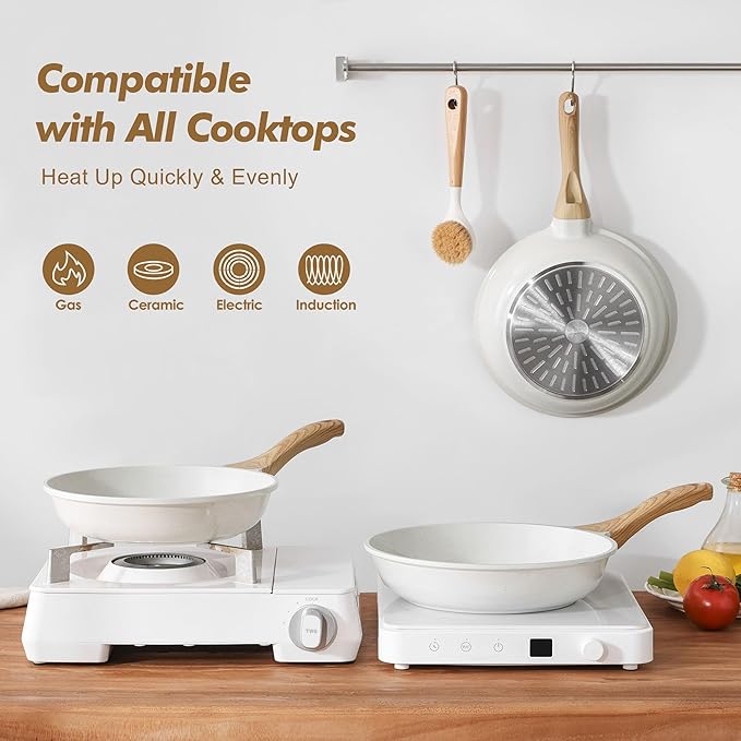 SENSARTE Nonstick Frying Pan Skillets, Healthy Cookware Chef's Pan, Free of - Image 7