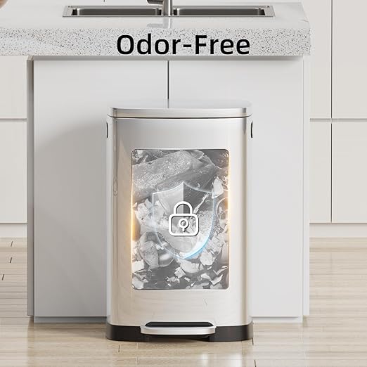 KUK 13 Gallon/50L Stainless Steel Kitchen Trash Can - Image 5