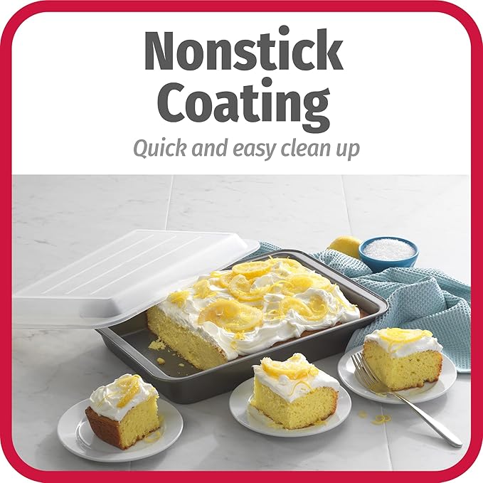 GoodCook Set of 2 Nonstick Steel 13" x 9" Cake Baking Pans - Image 3