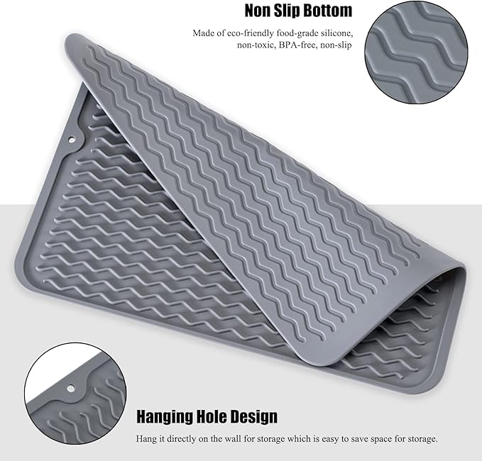 Large 24" x 18" Silicone Dish Drying Mat - Image 6