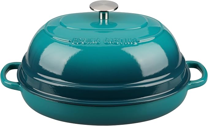 EDGING CASTING Enameled Oval Cast Iron Dutch Oven Pot - Image 6