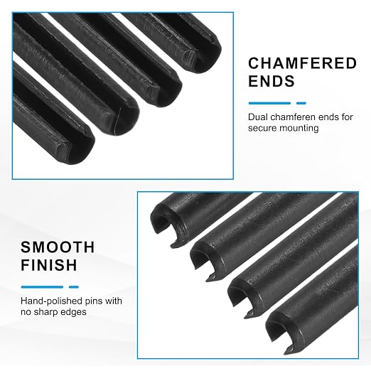 MECCANIXITY 120Pcs Slotted Split Roll Pins 3/50 Inch Dia. 2/5 Inch Length Steel - Image 3