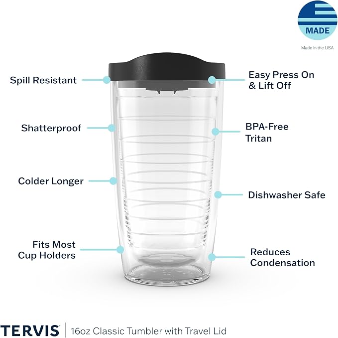 Tervis Purple Teal Seahorse, Clear, 16 oz - Image 3