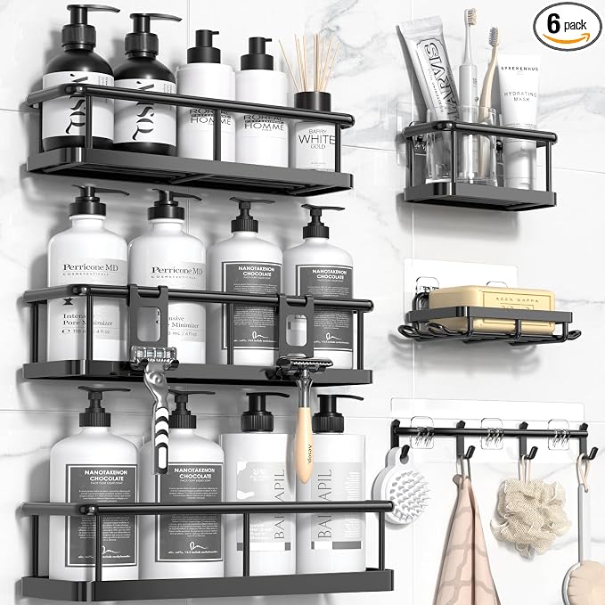 YASONIC Shower Caddy Adhesive, Rustproof Shower Shelves by YASONIC