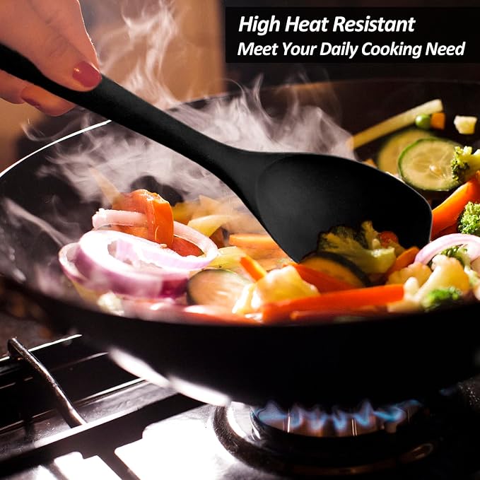 Upgrade Silicone Spatula Spoon Set, VOVOLY Heat Resistant Rubber Spoonula - Image 9