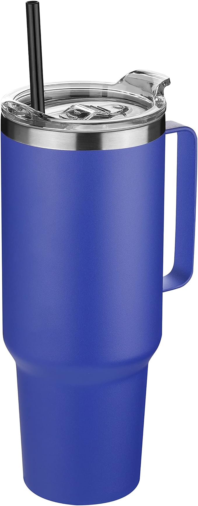 HASLE OUTFITTERS 40 oz Stainless Steel Tumbler with Handle, Vacuum Insulated Tumblers Bulk, Reusable Double Wall Travel Coffee Mug, Durable Powder Coated Water Bottle(Dark Blue, 1) by HASLEOUTFITTERS