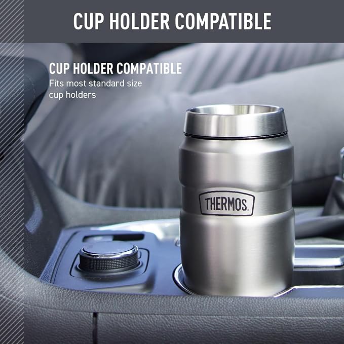 THERMOS Stainless King Vacuum-Insulated Stainless Steel Tumbler - 16oz, Rustic Red - Insulated Coffee Tumbler for Hot & Cold Drinks - Leak-Proof & Sweat-Proof for Commuting & Traveling - Image 3