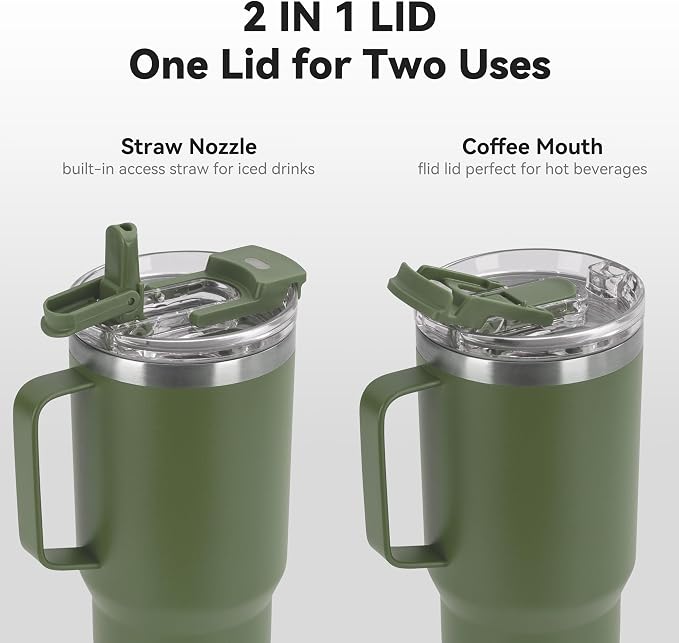 HASLE OUTFITTERS 30oz Tumbler Bulk with Handle, Insulated Travel Coffee Mug Set with Handle Leak-Proof Double Wall Stainless Steel Vacuum Tumblers Pack Metal Cup for Hot and Cold Drink - Image 3