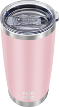 WETOWETO 20oz Tumbler, Stainless Steel Vacuum Insulated Water Coffee Tumbler Cup, Double Wall Powder Coated Spill-Proof Travel Mug Thermal Cup for Home Outdoor (Ice Pink, 1 Pack) by Wetoweto