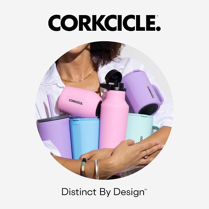 Corkcicle Cold Cup Insulated Tumbler with Straw - Keeps Drinks Cold for 12 Hours - Triple-Insulated Stainless Steel - Leak-Resistant Lid - Summer Drinkware Gift - 24 oz - Champagne Dreams - Image 8