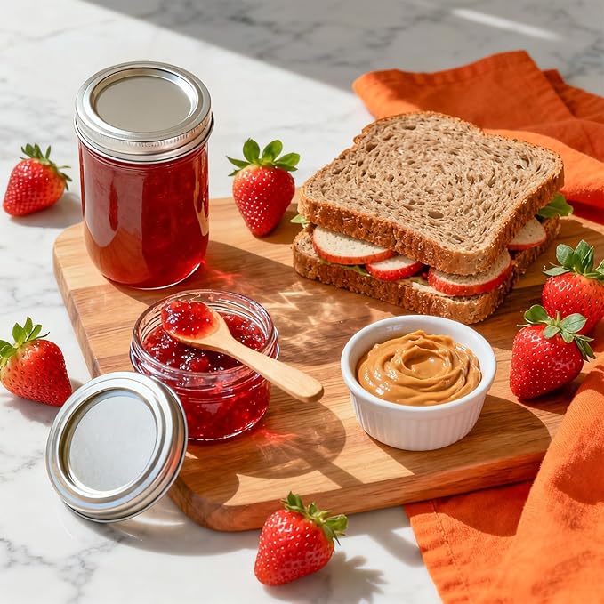 ComSaf Mini Mason Jars Bulk 4oz 16PCS, Regular Mouth Mason Jar - Image 4