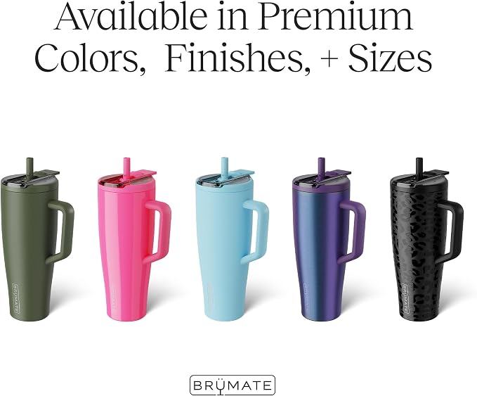BrüMate Era Flip 40oz Tumbler with 100% Leakproof Covered Straw Lid | Hygienic Covered Straw | Insulated Stainless Steel Water Bottle with Handle | Cup Holder Friendly | BPA-Free (Nightfall Blue) - Image 7