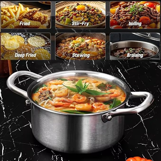 Toutrop Hybrid Nonstick 8-Quart Stockpot, Stainless Steel Stock Pot - Image 3