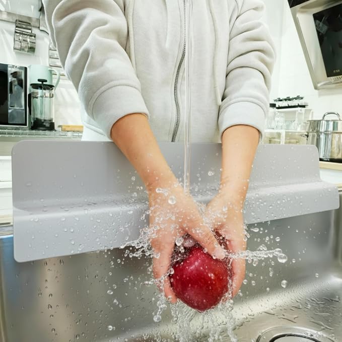 Sink Splash Guard | Tall Wall Splatter Screen | Keeps Clothes & Countertops Dry - Image 2