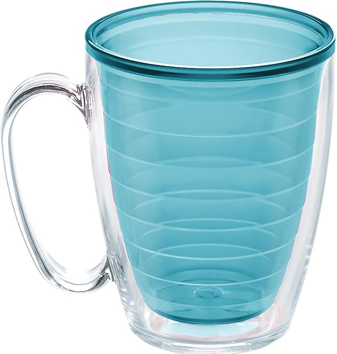 Tervis Clear & Colorful Tabletop - Bayou View Collection Made in USA Double Walled Insulated Tumbler Travel Cup Keeps Drinks Cold & Hot, 16oz Mug - 4pk, Assorted Pastels - Image 3