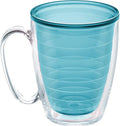 Tervis Clear & Colorful Tabletop Made in USA Double Walled Insulated Tumbler Travel Cup Keeps Drinks Cold & Hot, 16oz Mug, Blue Moon by TervisTumblerCompany