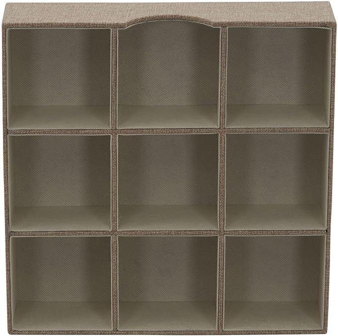 Household Essentials Brown 723-1 Deep 9 Section Drawer Organizer Box - Image 4