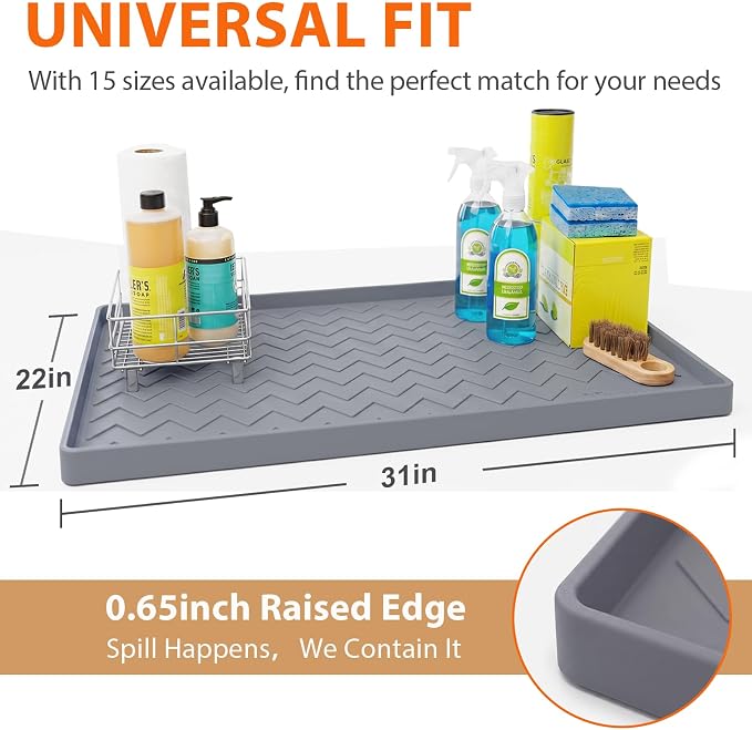 TigeJoy 31" x 22" Under Sink Mats - Image 2