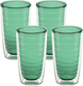 Tervis Clear & Colorful Tabletop Made in USA Double Walled Insulated Tumbler Travel Cup Keeps Drinks Cold & Hot, 16oz - 4pk, Mangrove Green by TervisTumblerCompany