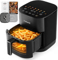 Fullwill 6Qt Air Fryer with Window, Dual Heating, 14-in-1/12 Presets (Wings, Steak, Fries, Pizza), 392°F, 1700W, Nonstick & Dishwasher-Safe Basket, PFOA-Free, Oil-Free Fast Cooking by FullwillKitchenAppliances