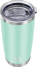 WETOWETO 20oz Tumbler, Stainless Steel Vacuum Insulated Water Coffee Tumbler Cup, Double Wall Powder Coated Spill-Proof Travel Mug Thermal Cup for Home Outdoor (Light Green, 1 Pack) by Wetoweto