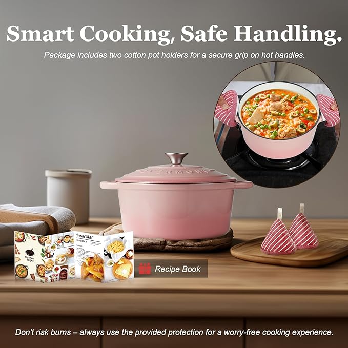 Overmont Enameled Cast Iron Dutch Oven - Image 6