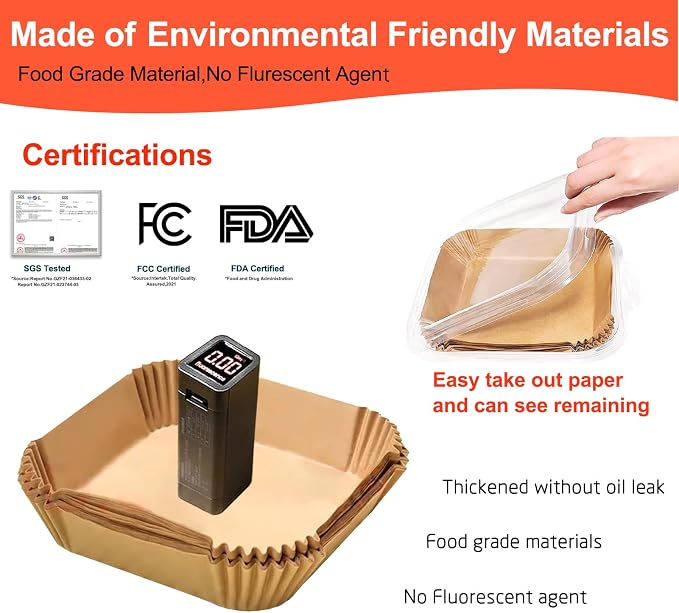 Air Fryer Liners Disposable 9 Inch, 9 inch Air Fryer Liners - Image 6