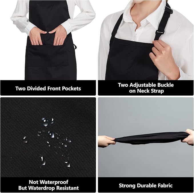 Jubatus 2 Pack 100% Cotton Aprons - Image 5