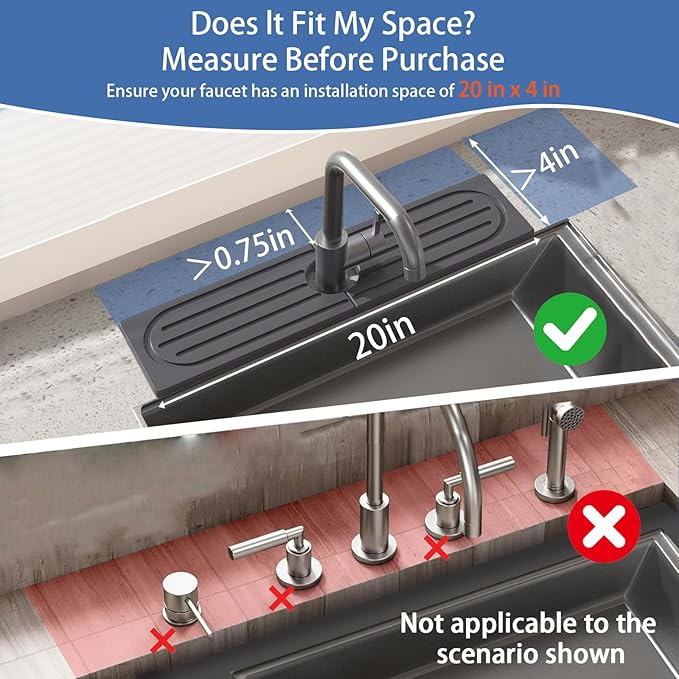 Fast Drying Stone Faucet Mat for Kitchen Sink - Image 2