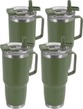 HASLE OUTFITTERS 30oz Tumbler Bulk with Handle, Insulated Travel Coffee Mug Set with Handle Leak-Proof Double Wall Stainless Steel Vacuum Tumblers Pack Metal Cup for Hot and Cold Drink by HASLEOUTFITTERS