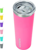 BJPKPK 20 oz Skinny Tumbler with Lid Slim Insulated Travel Coffee Cup Stainless Steel Thermal Mug,Pink by BJPKPK