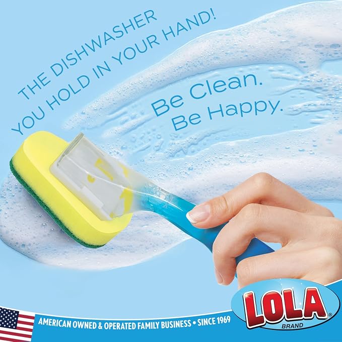LOLA Soap Dispenser Dish Wand Sponge Head Refills, 2 Pack, Super Absorbent - Image 6