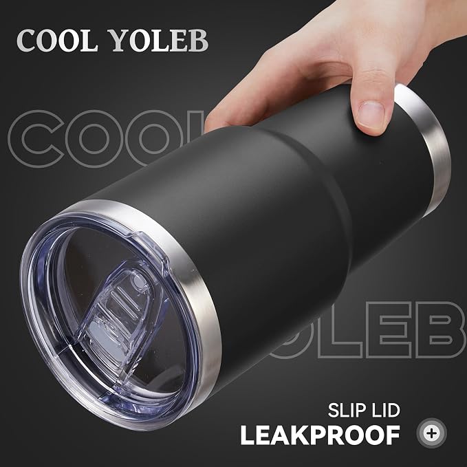 30 oz Tumbler with Lid Stainless Steel Tumblers Bulk Vacuum Insulated Cup Reusable Powder Coated Travel Mug Double Wall Leak Proof Cups Keep Cold Drinks for 12 Hours Black, Set of 4 - Image 2
