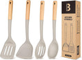 Silicone Cooking Utensils Set, Perfectly Angled by BADIANO