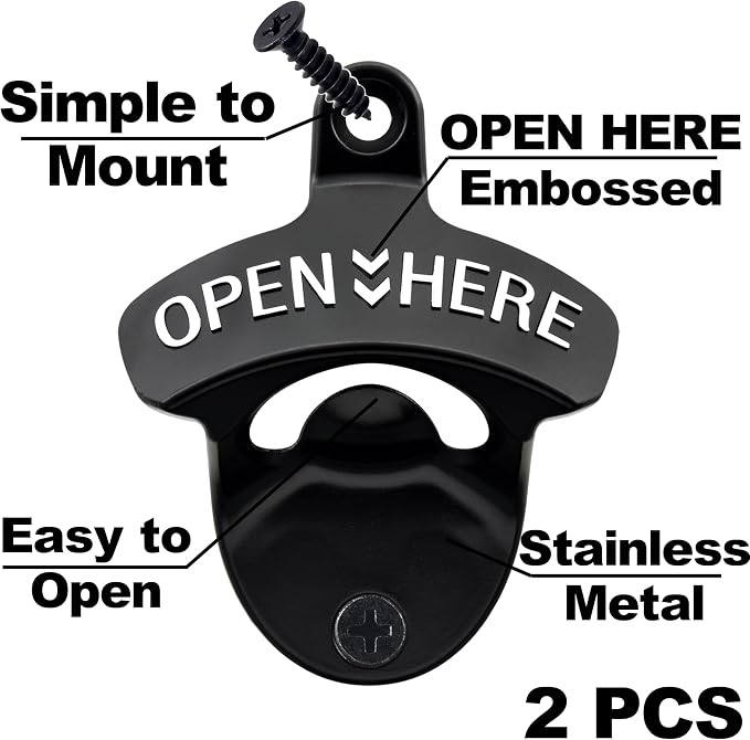 Wall Mounted Bottle Opener Stainless - Image 2