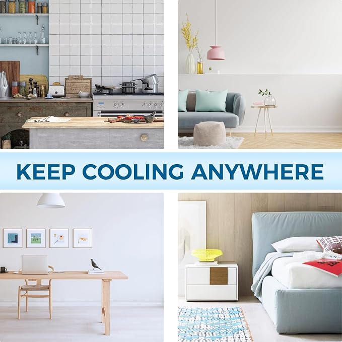 Antarctic Star 1.6 Cu. Ft Mini Fridge with Freezer,Small Compact Refrigerator with Single Reversible Door, Removable Shelves, 7 Adjustable Thermostat, for Dorm/Bedroom/Office,Black - Image 7