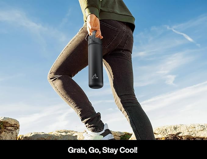 POWCAN 26 oz Insulated Water Bottle with 2-in-1 Straw and Spout Lid, Keep Cold 24H, Leak-Proof, Fits in Car Cup Holder, Stainless Steel Water Bottle for Sports, Travel, Gym, Gift, and School (Ace) - Image 8