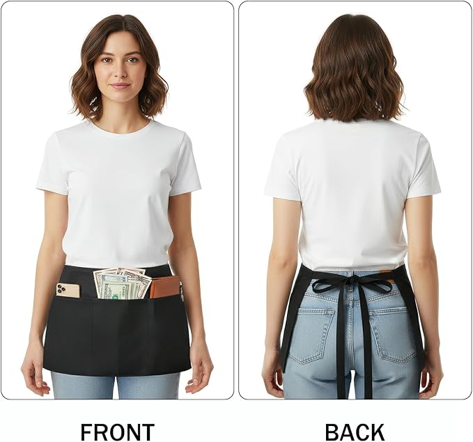 BOHARERS Waist Apron with 3 Pockets 3 Pack - Image 4
