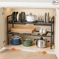 Pots and Pans Organizer Under Cabinet, Expandable Length, Adjustable Height by Unknown