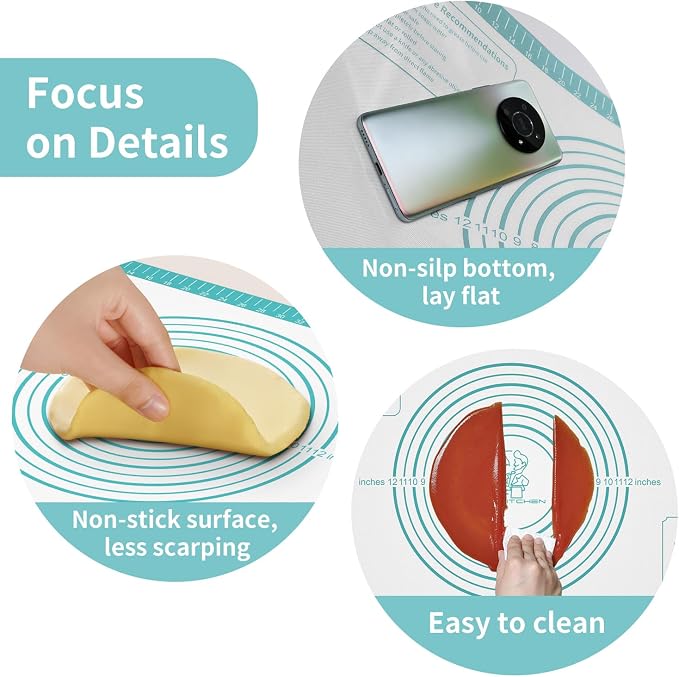 Non stick Silicone Pastry Mat, Dough Mat - Image 5