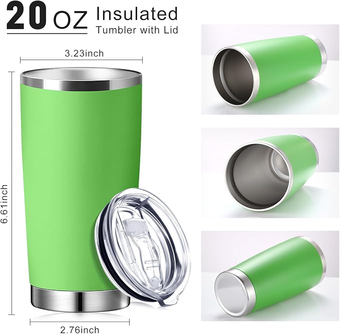 Sieral 36 Pack Stainless Steel Tumblers Bulk with Lids Double Wall Vacuum Insulated Coffee Cups Blank leakproof Powder Coated Tumblers for Engraving Wedding Graduation Party Favors(20 oz,Cool Color) - Image 2