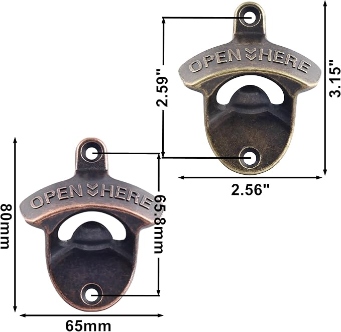12 PCS Beer Bottle Opener Wall Mount, Post Mount Bottle Cap Openers Bulk - Image 5
