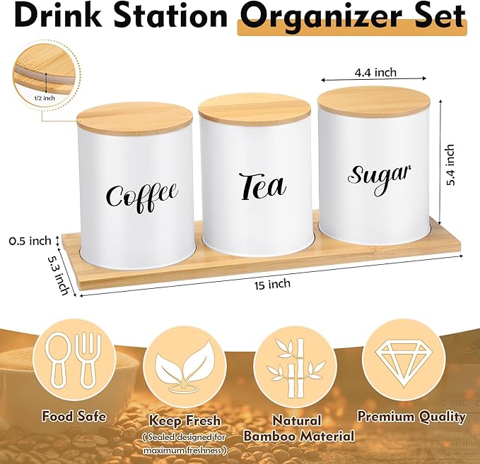 Reallnaive Coffee Tea Sugar Container Set - Image 2