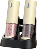 Electric Salt and Pepper Grinder Set by WONMAKE