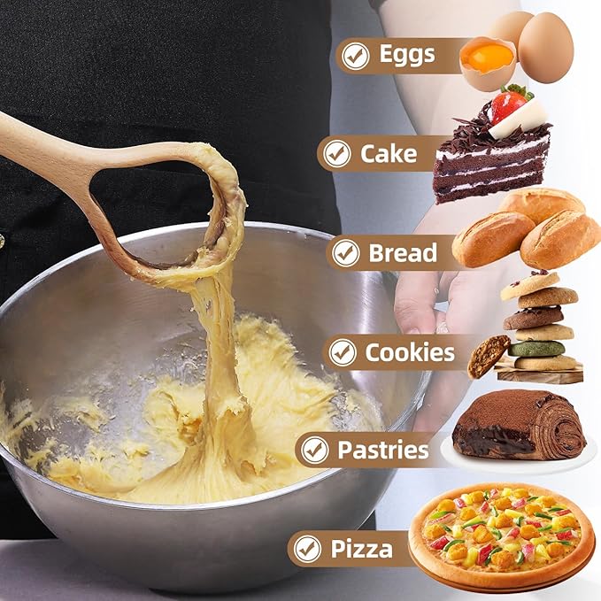 Danish Dough Whisk Set of 2 – 13-Inch Bread Making Tools - Image 5