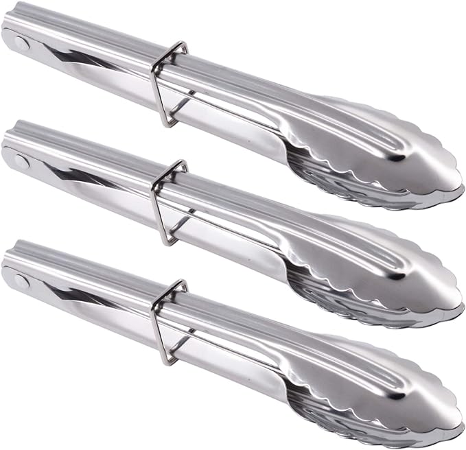 HINMAY Mini Stainless Steel Serving Tongs Small Tongs by HINMAY