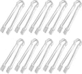 10 Pcs Plastic Buffet Serving Tongs, 6.3 Inches by Hmxpls