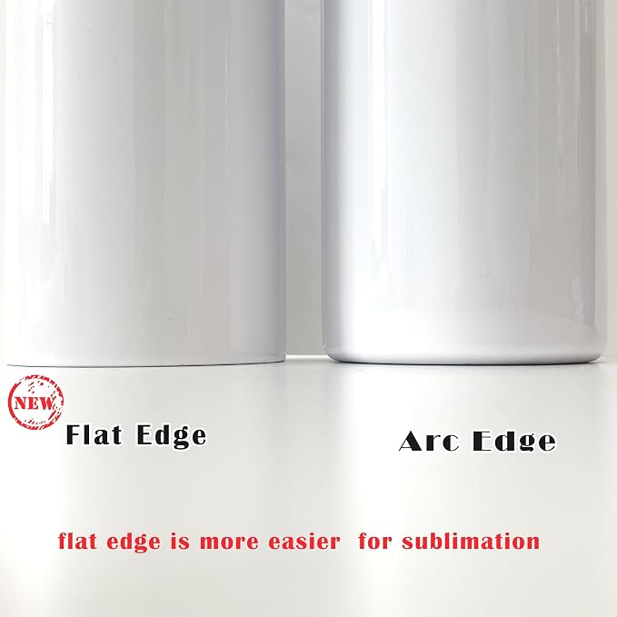 50pack 20oz flat edge sublimation tumblers ，White skinny insulated Sublimation tumbler Straight Cups with Individual Gift Box, Silicone Bottom Polymer Coating for Heat Transfer （50pack 20oz） - Image 3