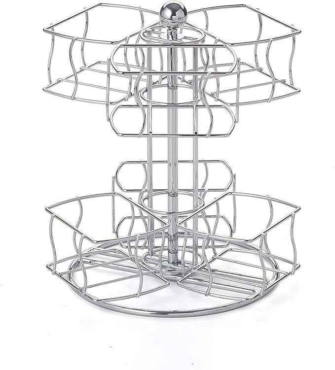 Nifty Tea Bag Spinning Carousel – 6 Compartments, Spins 360-Degrees, Lazy Susan - Image 2